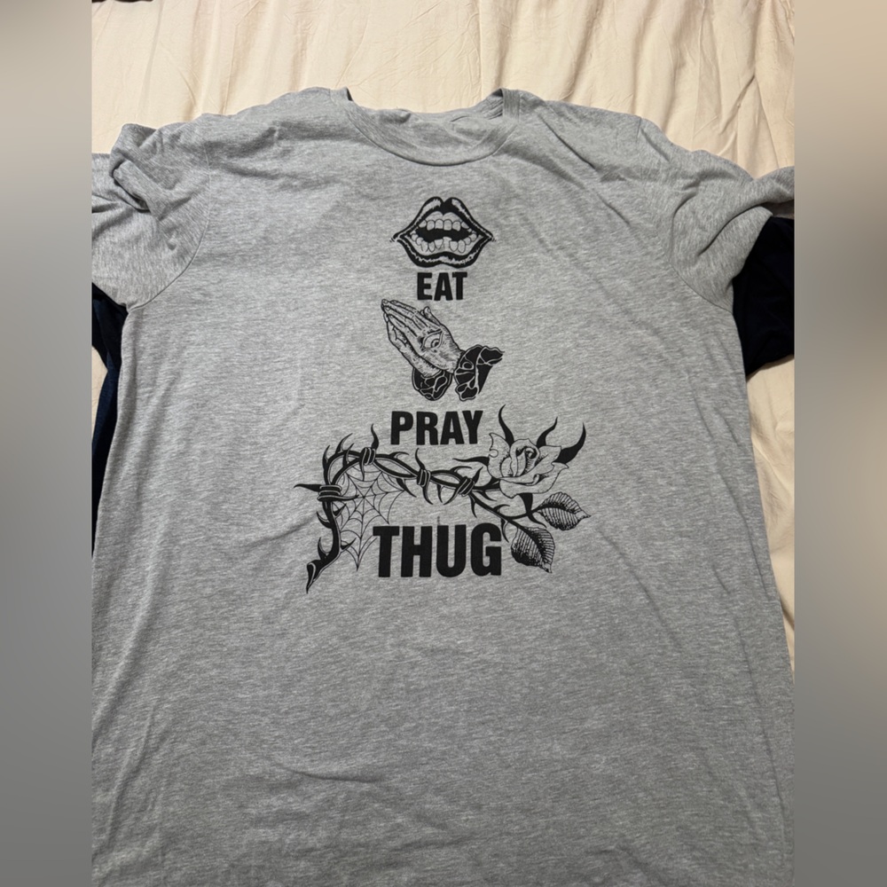 Next Level Apparel Gray Graphic Tee